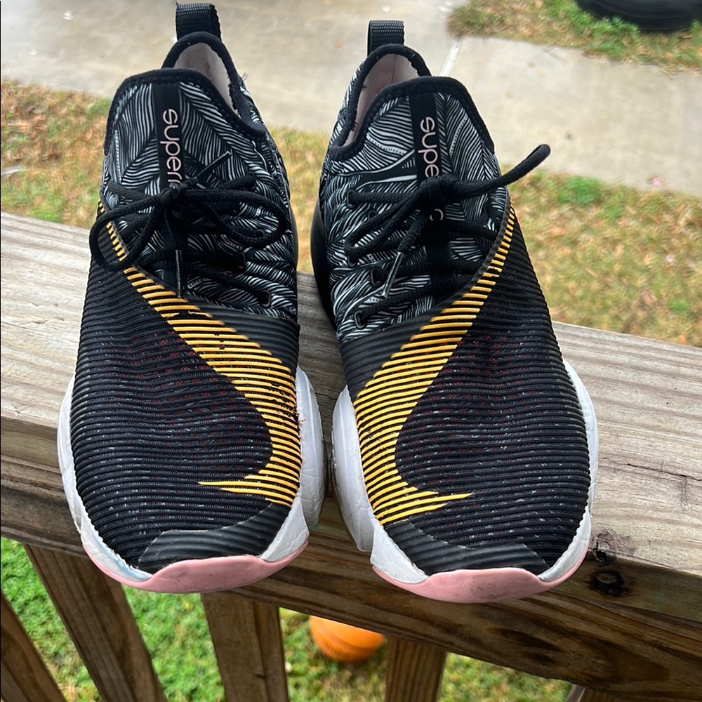 Superdry Black and Yellow Sneakers